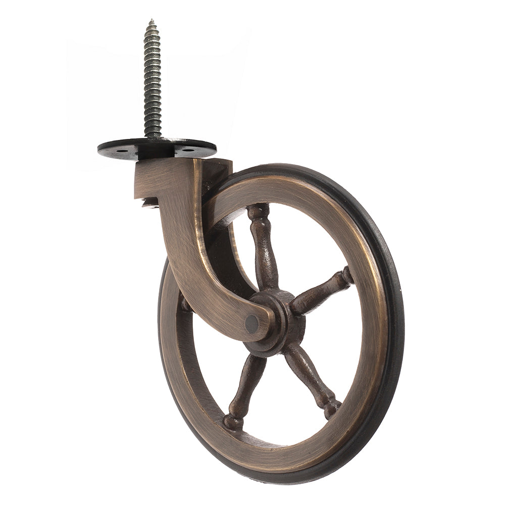 Antike Wagenradschraube mit Gummireifen