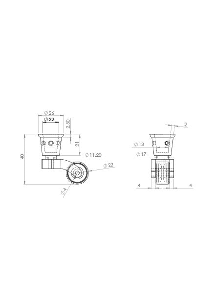 0.86" (22mm) - Including Screws