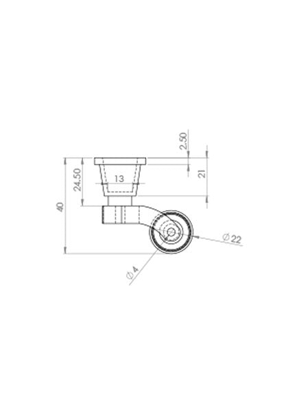 0.86" (22mm) - Including Screws