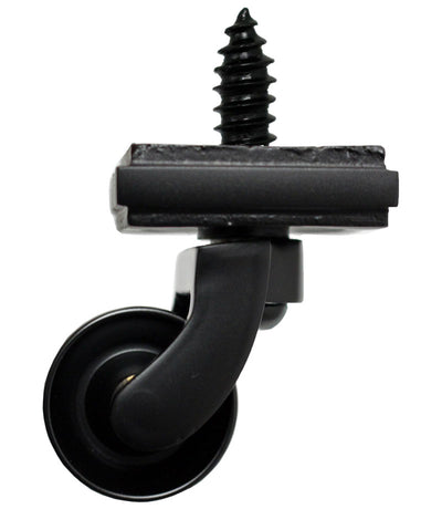 Black Matt Screw Castor with Square Embellisher 32mm