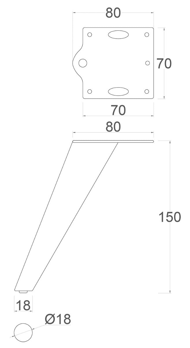 Abruzzo Angled Metal Furniture Legs