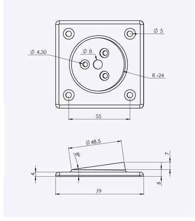 Norse Angled Leg Fixing Plate 