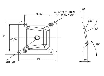 Scandinavian Premium Angled Leg Fixing plate