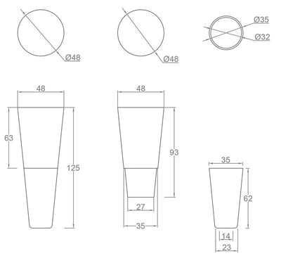 Gjerta Furniture Legs