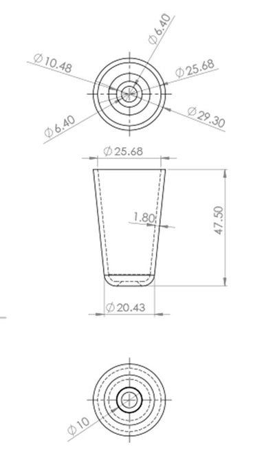 Astoria Chrome Slipper Cup – Including Screws