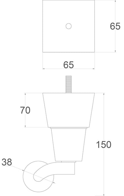 Brooke Furniture Legs with Large Castors