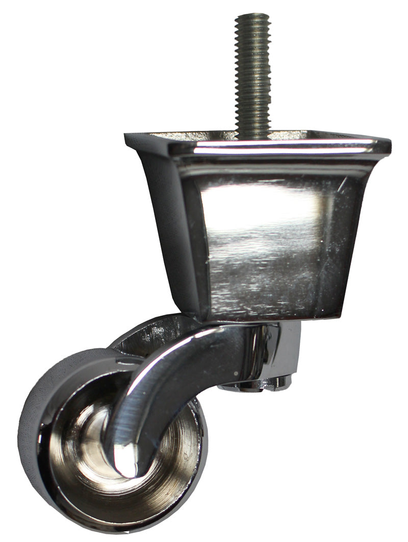 Chrome Castor Square Cup with Threaded Bolt