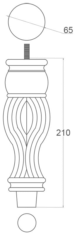 Ely Reeded Furniture Legs 