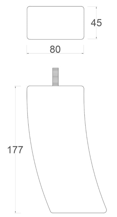 Raw Curved Back Furniture Legs Extra Tall