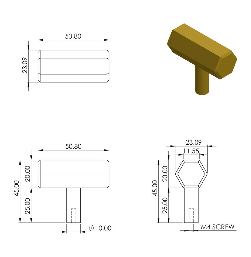 Gela Cabinet Knob