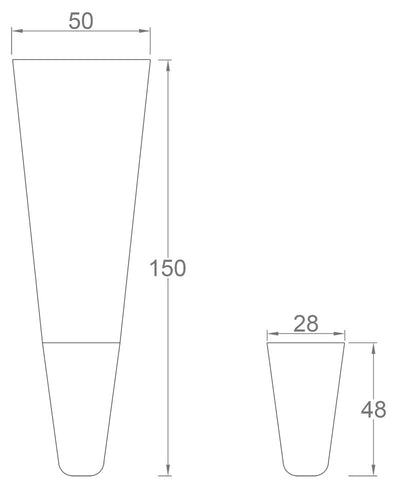 Holly Furniture Legs with Slipper Cups