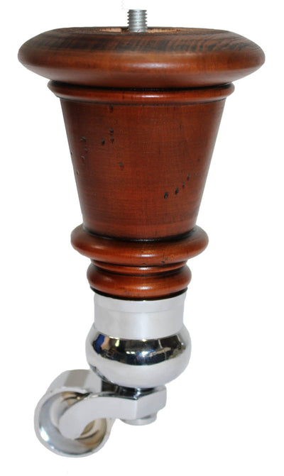 Imogen Wooden Furniture Legs with Cauldron Castors