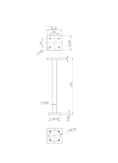 Malmo Standard Brass Metal Legs