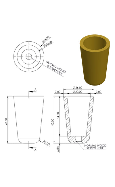 Mandarin Satin Brass Cup