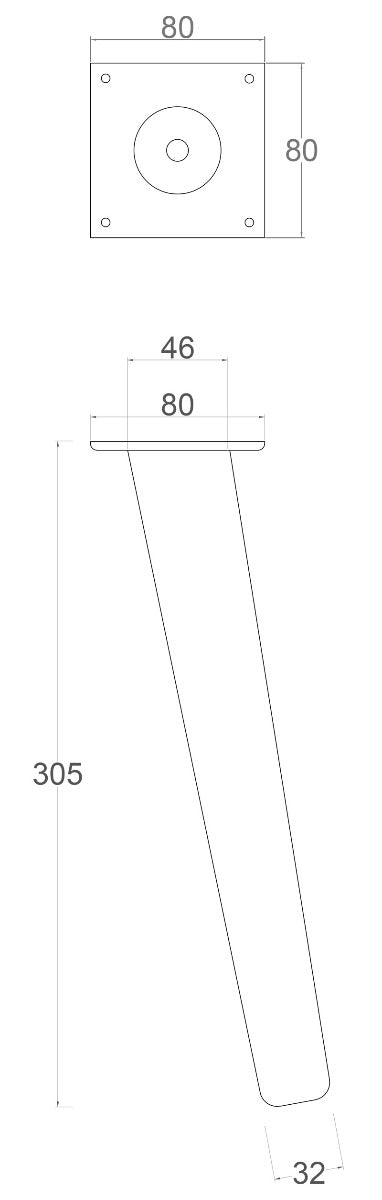 Norse Angled Coffee Table Legs