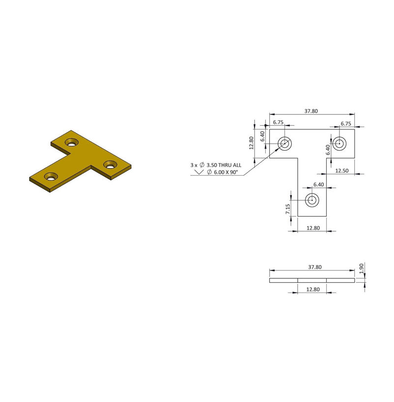 Perth Solid Brass Decorative Corner