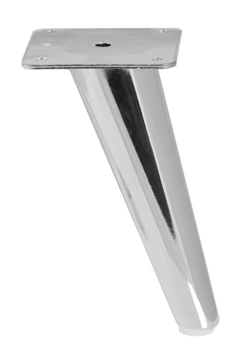 Tyrol Angled metal Furniture Legs - Polished Chrome Finish - Set of 4