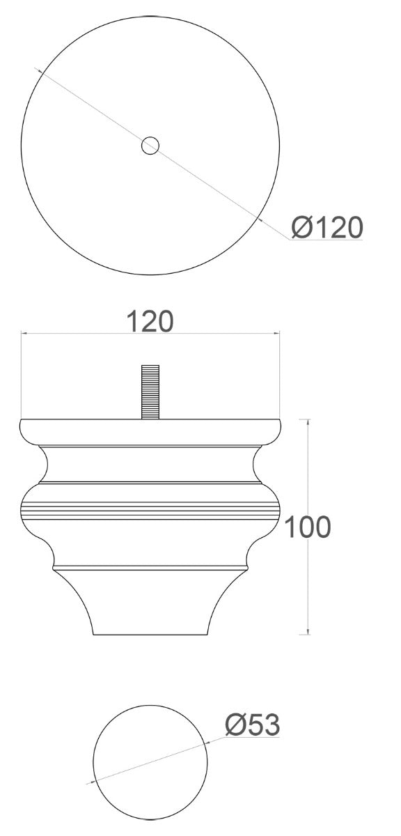 Priscilla Classic Wooden Furniture Legs