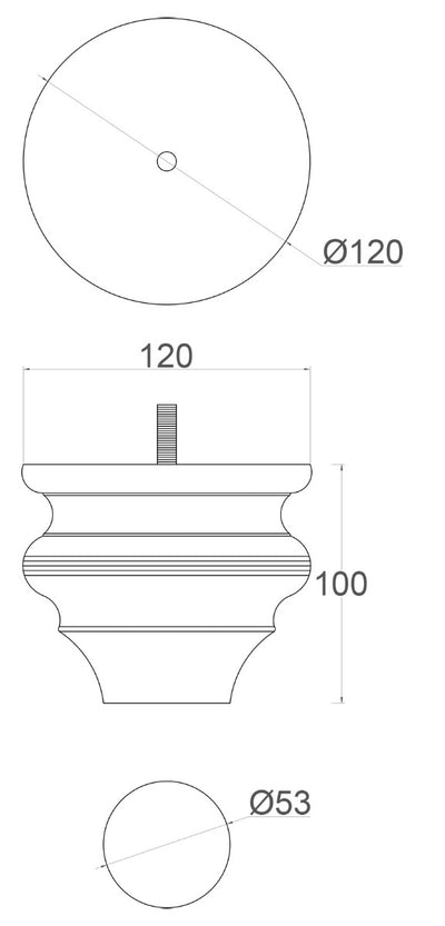 Priscilla Classic Wooden Furniture Legs