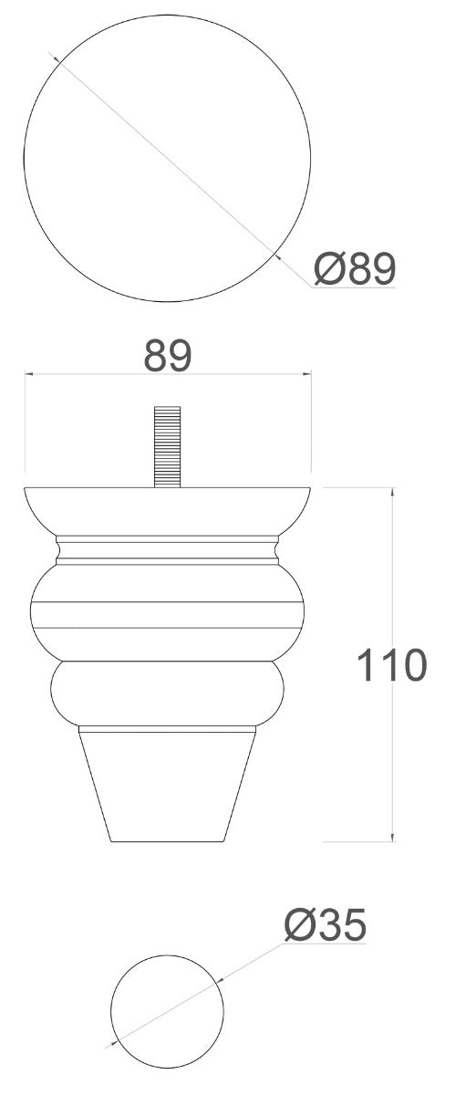 Sarah Detailed Wooden Furniture Legs