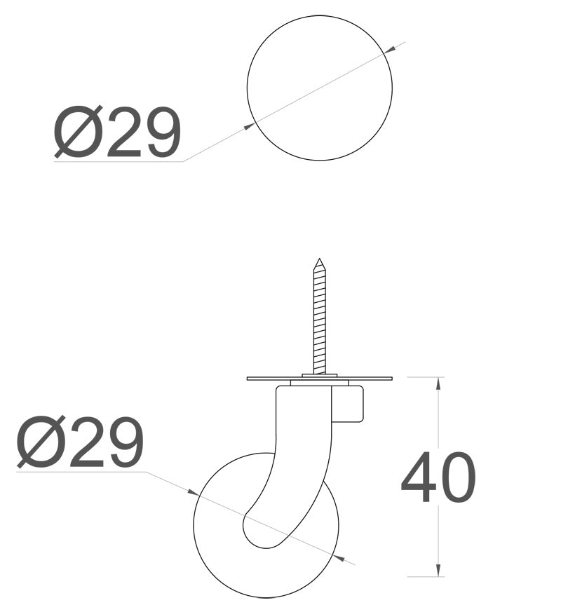 Chrome Screw Castor