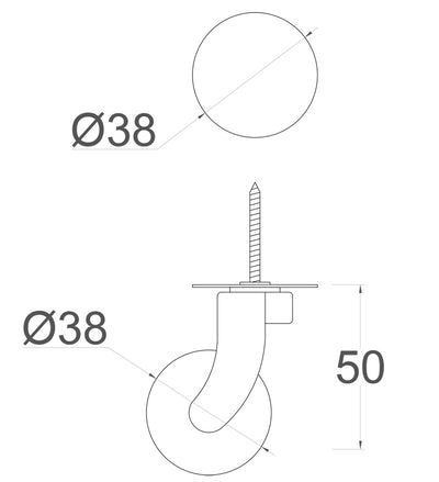 Chrome Screw Castor