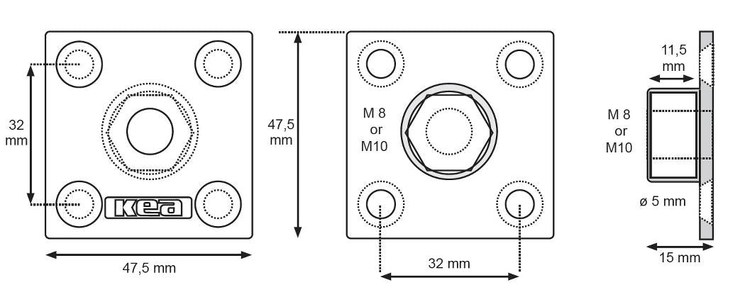 Scandinavian Premium Square Fixing Plate