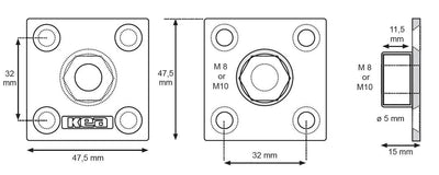 Scandinavian Premium Square Fixing Plate