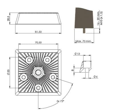 Scandinavian Premium Square Leg Connector