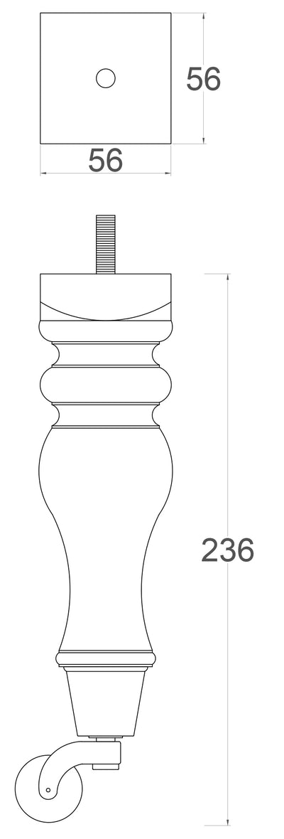 Tillie Furniture Legs with Castors